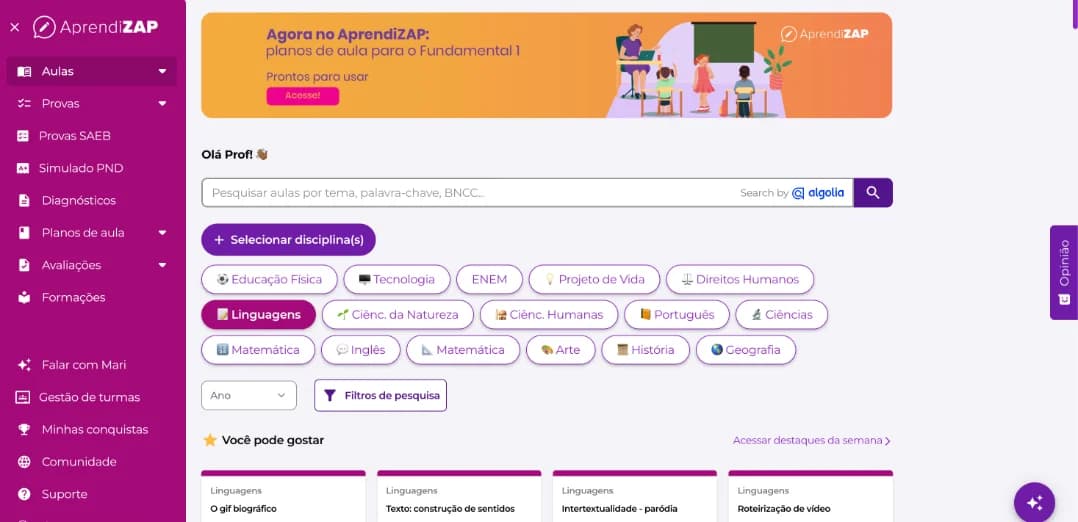 AprendiZAP mockup